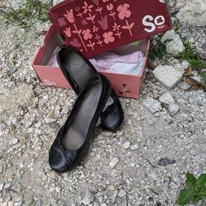 Genuine Leather Kitten Heels